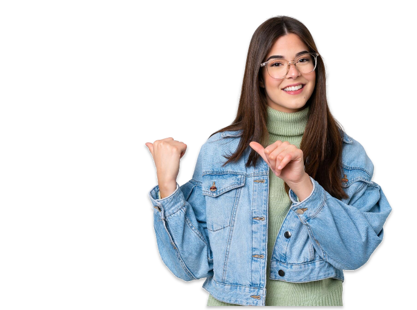 Chica señalando