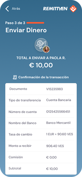 imagen móvil confirmando una operación